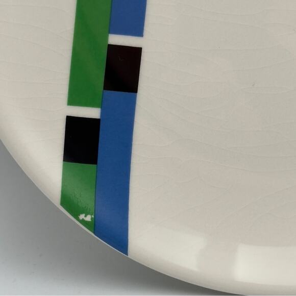 Vintage Fujimori Kato Kogei Alpha 3 Pop Art Saucer Plate Japan 1980’s Geometric - Picture 6 of 10
